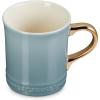 image:imageLe Creuset Vancouver Mug with Gold Metallic Handle 14 oz Coastal BlueSea Salt