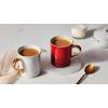 image:imageLe Creuset Vancouver Mug with Gold Metallic Handle 14 oz Coastal BlueWhite