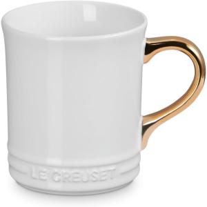 image:imageLe Creuset Vancouver Mug with Gold Metallic Handle 14 oz Coastal BlueWhite
