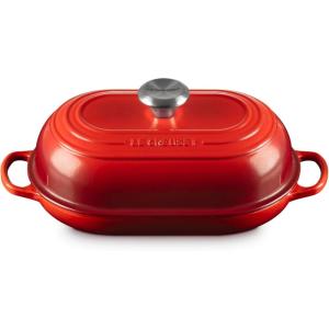 image:imageLe Creuset Enameled Cast Iron Signature Oval Bread Oven 115 inch Sea SaltCerise