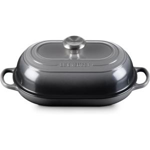 image:imageLe Creuset Enameled Cast Iron Signature Oval Bread Oven 115 inch Sea SaltOyster