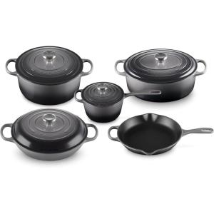 image:imageLe Creuset Enameled Cast Iron Signature 9Piece Cookware Set Sea SaltOyster