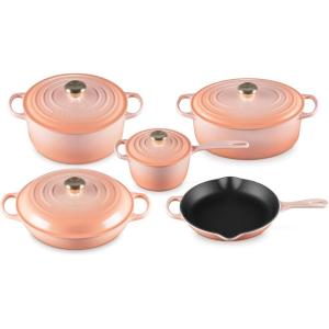 image:imageLe Creuset Enameled Cast Iron Signature 9Piece Cookware Set Sea SaltPeche