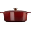 image:imageLe Creuset Enameled Cast Iron Signature Oval Dutch Oven 675 qt RivieraGarnet