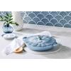 image:imageLe Creuset Enameled Cast Iron Signature Petal Braiser 225 qt Chiffon Pink wLight Gold KnobCoastal Blue