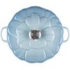 image:imageLe Creuset Enameled Cast Iron Signature Petal Braiser 225 qt Chiffon Pink wLight Gold KnobCoastal Blue
