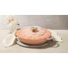 image:imageLe Creuset Enameled Cast Iron Signature Petal Braiser 225 qt Chiffon Pink wLight Gold KnobPeche