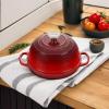 image:imageLe Creuset Enameled Cast Iron Signature Round Bread Oven 95 inch RivieraCerise