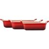 image:imageLe Creuset Stoneware Heritage 3Piece Rectangular Baking Dish Set RivieraCerise