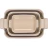 image:imageLe Creuset Stoneware Heritage 3Piece Rectangular Baking Dish Set RivieraChiffon Pink