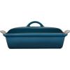 image:imageLe Creuset Stoneware Heritage Covered Rectangular Casserole 4 qt 12 x 9 RivieraDeep Teal