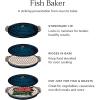 image:imageLe Creuset Stoneware Heritage Fish Baker 17 qt RivieraCerise