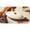 image:imageLe Creuset Stoneware Heritage Fish Baker 17 qt RivieraWhite