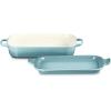 image:imageLe Creuset Stoneware Rectangular Dish with Platter Lid 3 qt RivieraSea Salt