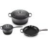 image:imageLe Creuset Signature Enameled CastIron 5Piece Cookware Set RivieraOyster
