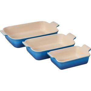 image:imageLe Creuset Stoneware Heritage 3Piece Rectangular Baking Dish Set RivieraMarseille