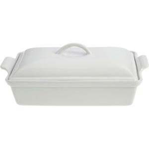image:imageLe Creuset Stoneware Heritage Covered Rectangular Casserole 4 qt 12 x 9 RivieraWhite