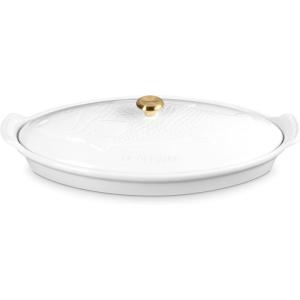 image:imageLe Creuset Stoneware Heritage Fish Baker 17 qt RivieraWhite
