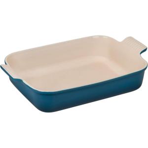 image:imageLe Creuset Stoneware Heritage Rectangular Baking Dish 4 qt RivieraDeep Teal