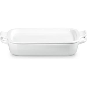 image:imageLe Creuset Stoneware Rectangular Dish with Platter Lid 3 qt RivieraWhite