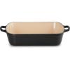 image:imageLe Creuset Enameled Cast Iron Signature Rectangular Roaster 525 qt 98 x 13 OliveLicorice