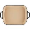 image:imageLe Creuset Enameled Cast Iron Signature Rectangular Roaster 525 qt 98 x 13 OliveLicorice