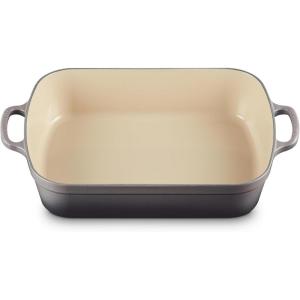 image:imageLe Creuset Enameled Cast Iron Signature Rectangular Roaster 525 qt 98 x 13 OliveOyster