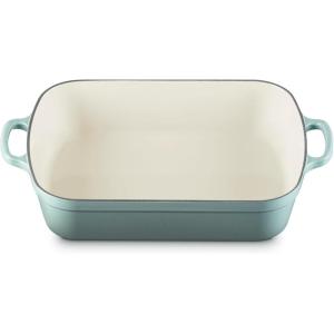 image:imageLe Creuset Enameled Cast Iron Signature Rectangular Roaster 525 qt 98 x 13 OliveSea Salt