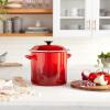 image:imageLe Creuset Enamel On Steel Stockpot 8 qt Deep TealCerise