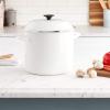 image:imageLe Creuset Enamel On Steel Stockpot 8 qt Deep TealWhite