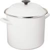 image:imageLe Creuset Enamel On Steel Stockpot 8 qt Deep TealWhite