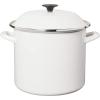 image:imageLe Creuset Enamel On Steel Stockpot 8 qt Deep TealWhite