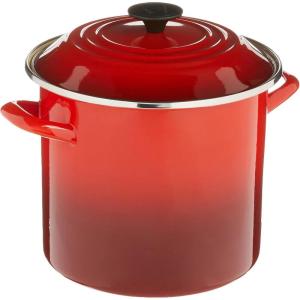 image:imageLe Creuset Enamel On Steel Stockpot 8 qt Deep TealCerise