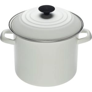 image:imageLe Creuset Enamel On Steel Stockpot 8 qt Deep TealWhite