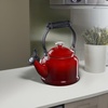 image:imageLe Creuset Enamel On Steel Demi Tea Kettle with Metal Finishes 125 qt RivieraCerise