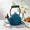 image:imageLe Creuset Enamel On Steel Demi Tea Kettle with Metal Finishes 125 qt RivieraFlame