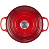 image:imageLe Creuset Enameled Cast Iron Signature Round Wide Dutch Oven 35 qt Sea SaltCerise
