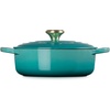 image:imageLe Creuset Enameled Cast Iron Signature Round Wide Dutch Oven 35 qt Sea SaltRiviera