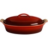 image:imageLe Creuset Stoneware Heritage Covered Oval Casserole 4 qt 14 ArtichautCerise