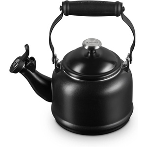 image:imageLe Creuset Enamel On Steel Demi Tea Kettle with Metal Finishes 125 qt RivieraLicorice