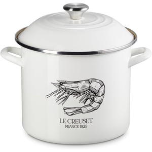 image:imageLe Creuset Enamel On Steel Traditional Shrimp Stockpot 10 qt White