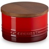 image:imageLe Creuset Stoneware Signature XL Salt Cellar and Storage Canister with Wood Lid 384 oz 12 qt RivieraCerise