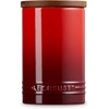 image:imageLe Creuset Stoneware Signature XL Salt Cellar and Storage Canister with Wood Lid 384 oz 12 qt RivieraCerise