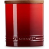 image:imageLe Creuset Stoneware Signature XL Salt Cellar and Storage Canister with Wood Lid 384 oz 12 qt RivieraCerise