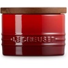image:imageLe Creuset Stoneware Signature XL Salt Cellar and Storage Canister with Wood Lid 384 oz 12 qt RivieraCerise