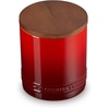 image:imageLe Creuset Stoneware Signature XL Salt Cellar and Storage Canister with Wood Lid 384 oz 12 qt RivieraCerise