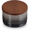 image:imageLe Creuset Stoneware Signature XL Salt Cellar and Storage Canister with Wood Lid 384 oz 12 qt RivieraOyster