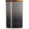 image:imageLe Creuset Stoneware Signature XL Salt Cellar and Storage Canister with Wood Lid 384 oz 12 qt RivieraOyster