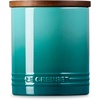 image:imageLe Creuset Stoneware Signature XL Salt Cellar and Storage Canister with Wood Lid 384 oz 12 qt RivieraRiviera