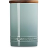 image:imageLe Creuset Stoneware Signature XL Salt Cellar and Storage Canister with Wood Lid 384 oz 12 qt RivieraSea Salt